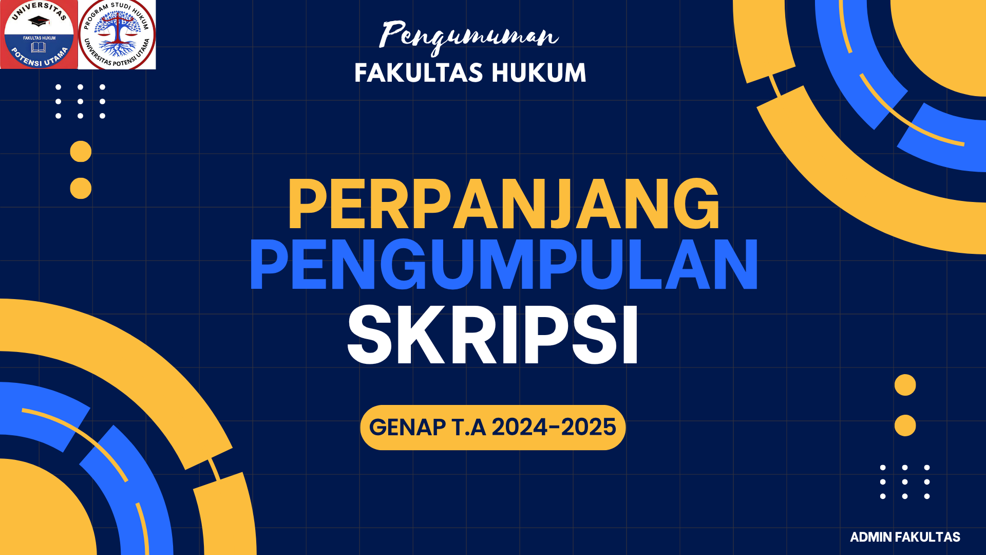 Perpanjang Pengumpulan Skripsi T.A. 2024-2025