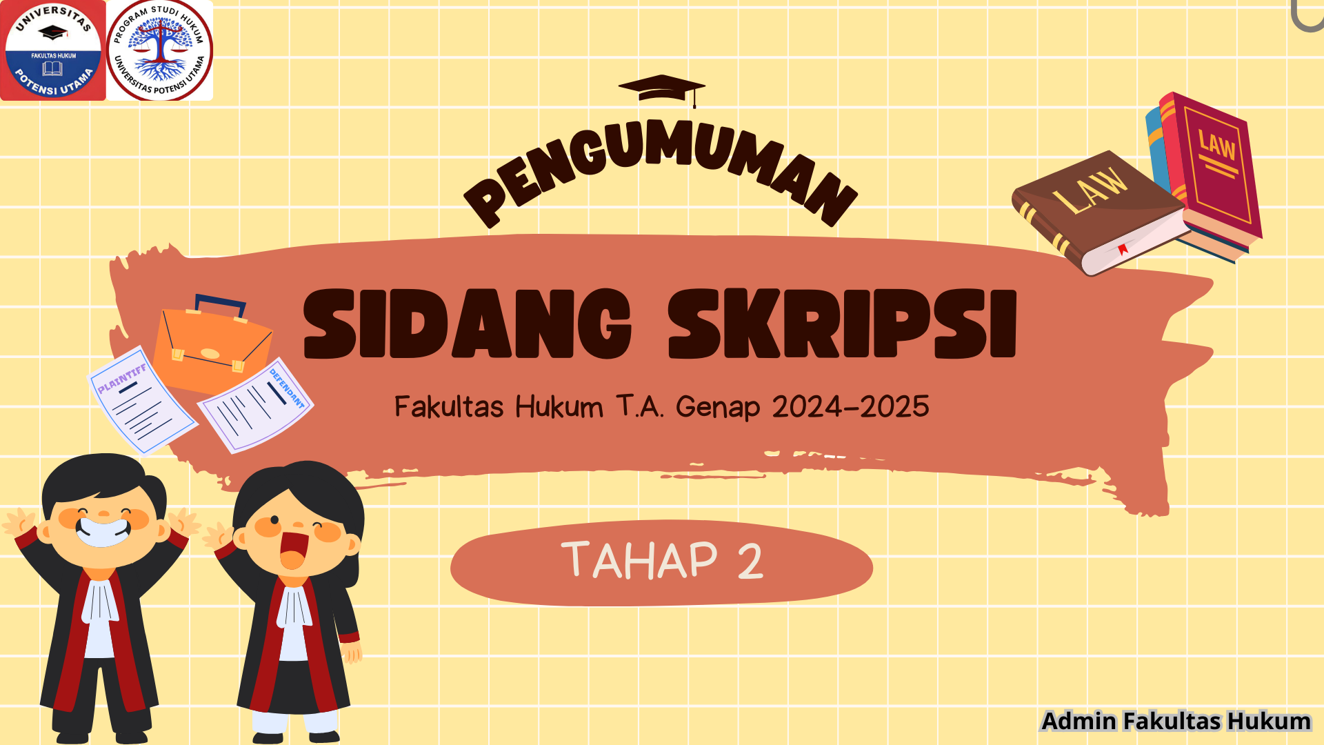 Jadwal Sidang Skripsi T.A. Genap 2024-2025 [THP 2]